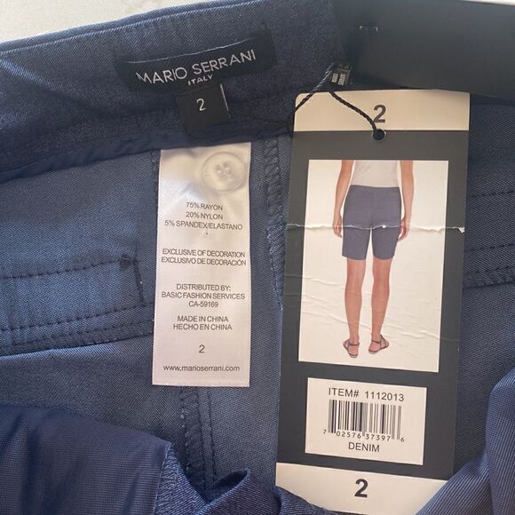 Mario Serrani Womens Italy Comfort Stretch Shorts Size 2 NWT - Picture 9 of 14